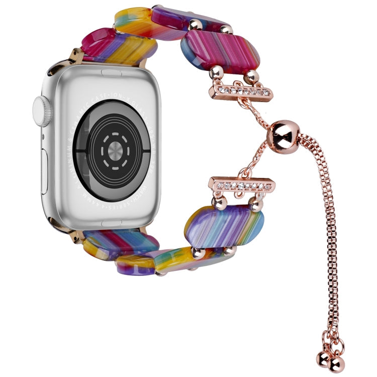 Rynx | For Apple Watch Series 4 40mm Resin Expandable Chain Bracelet (Rainbow)