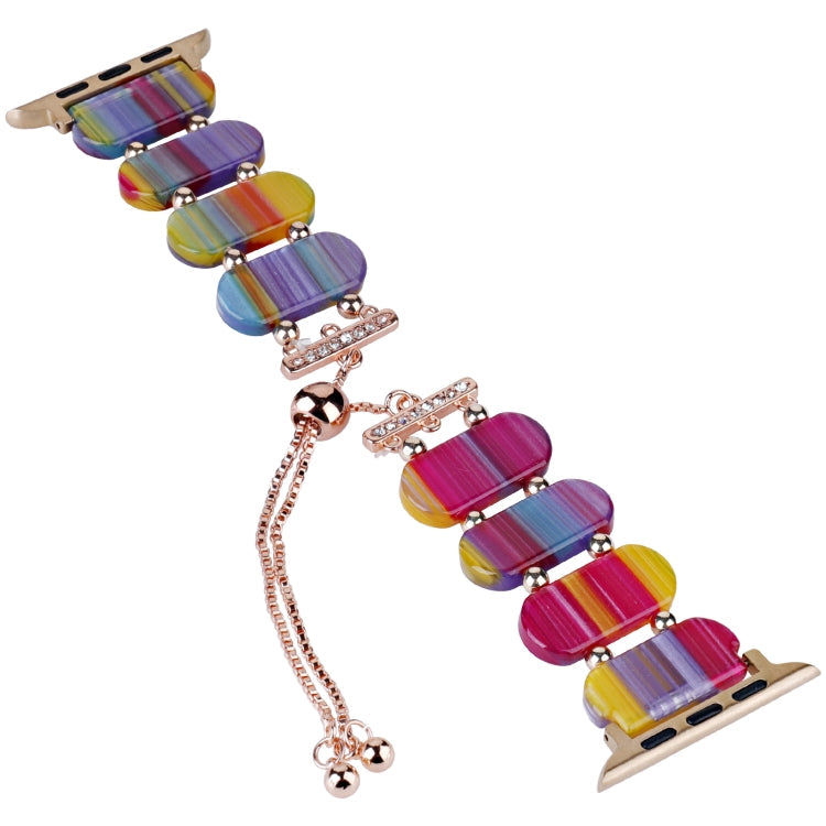 Rynx | For Apple Watch Series 4 40mm Resin Expandable Chain Bracelet (Rainbow)