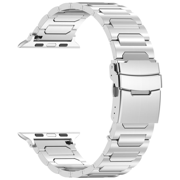 Rynx | For Apple Watch Series 8 41mm I-shaped Titanium Metal Bracelet (Mirror Silver)
