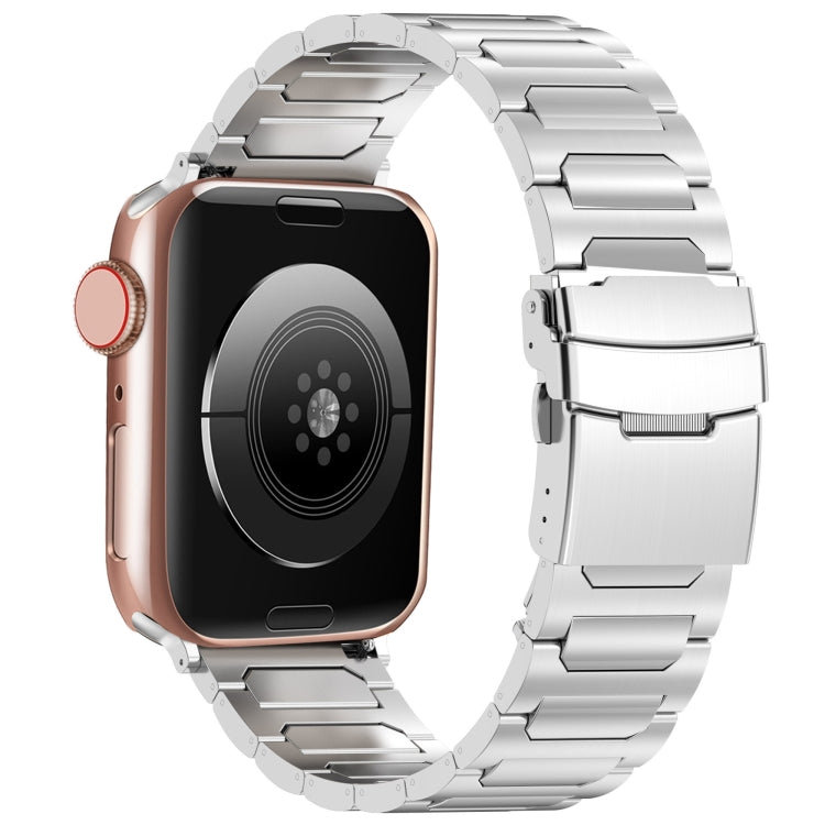 Rynx | For Apple Watch Series 8 41mm I-shaped Titanium Metal Bracelet (Mirror Silver)