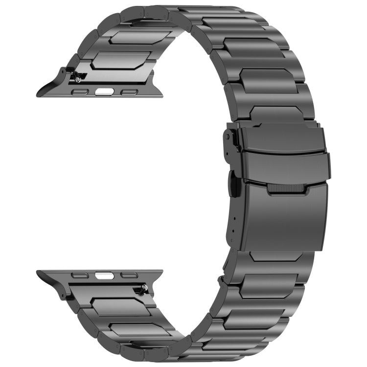 Rynx | For Apple Watch Series 8 45mm I-shaped Titanium Metal Bracelet (Black)