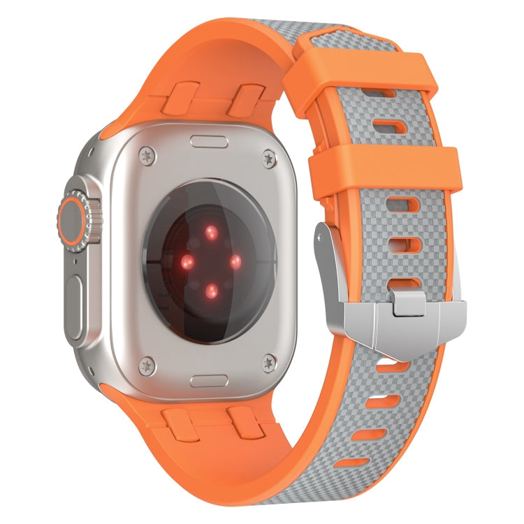 Rynx | For Apple Watch Series 2 42mm Oak Silicone Watch Band (Orange Gray)