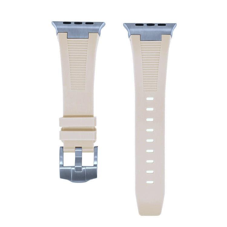 Rynx | For Apple Watch Series 9 45mm Loners Liquid Silicone Watch Band (Silver Starlight)