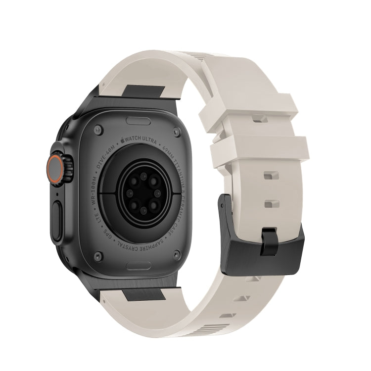 Rynx | For Apple Watch Series 7 45mm Loners Liquid Silicone Watch Band (Black Starlight)