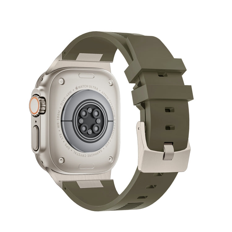 Rynx | For Apple Watch Series 4 44mm Loners Liquid Silicone Watch Strap (Titanium Green)