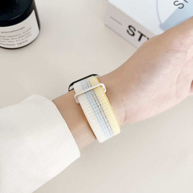 Rynx | For Apple Watch SE 2022 44mm Double Loop Nylon Watch Band (Pearl Powder)