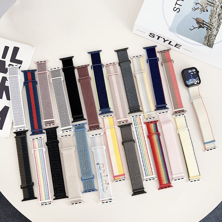 Rynx | For Apple Watch SE 2022 44mm Double Loop Nylon Watch Band (Pearl Powder)