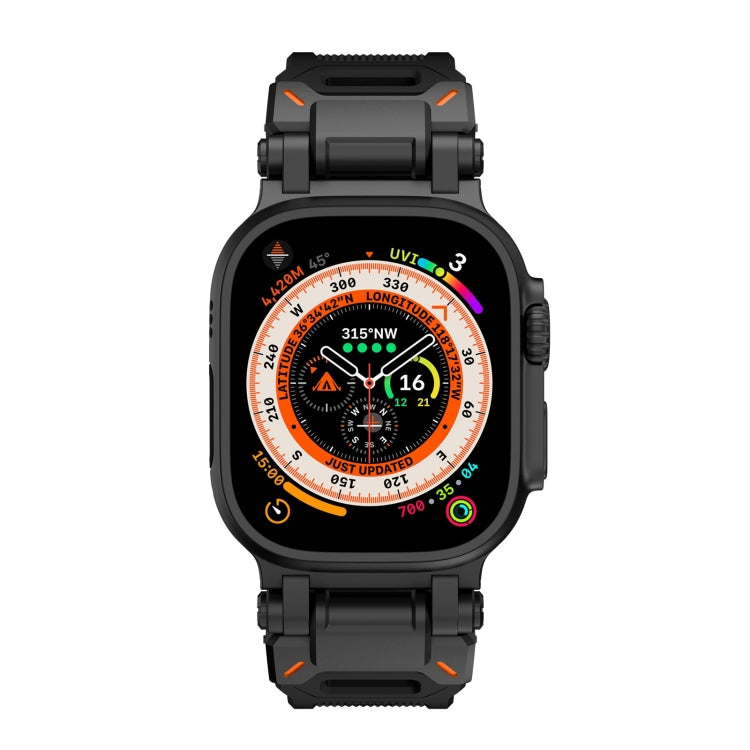 Rynx | For Apple Watch Series 9 45mm Explorer TPU Watch Strap (Black Black)