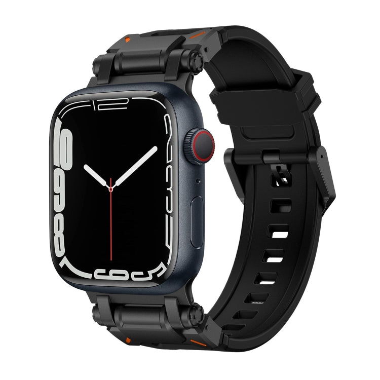 Rynx | For Apple Watch Series 9 45mm Explorer TPU Watch Strap (Black Black)