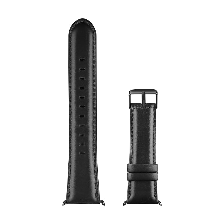 Rynx | For Apple Watch Series 7 45mm DUX DUCIS Business Genuine Leather Watch Band (Black)