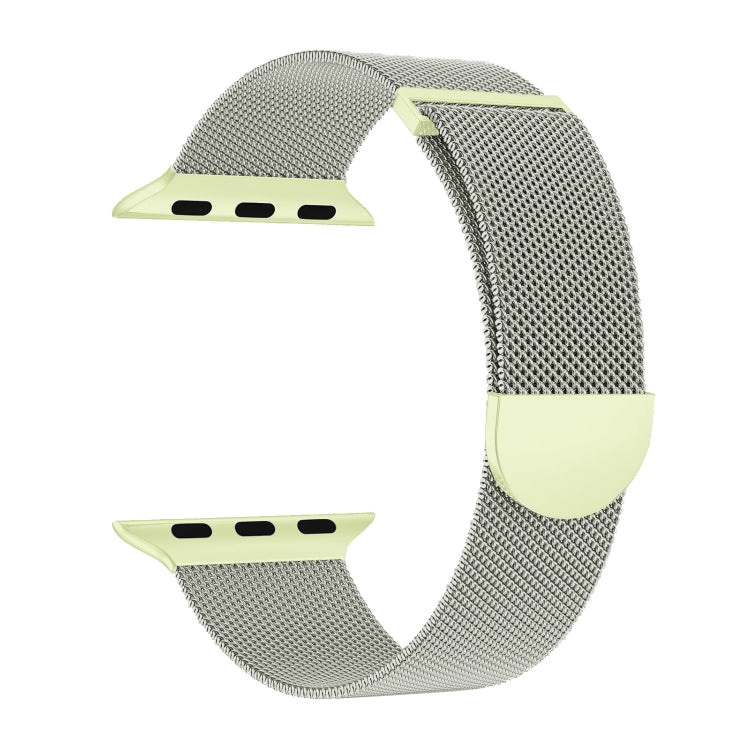 Rynx | For Apple Watch Series 4 40mm Two Color Milanese Loop Magnetic Band (Starlight Green)
