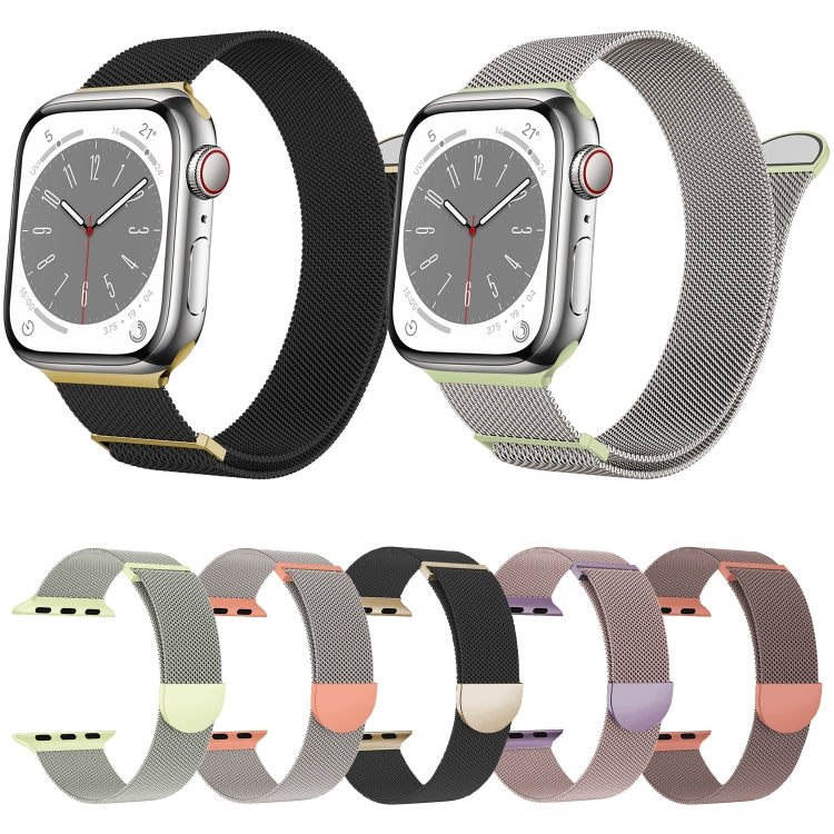 Rynx | For Apple Watch Series 4 40mm Two Color Milanese Loop Magnetic Band (Starlight Green)