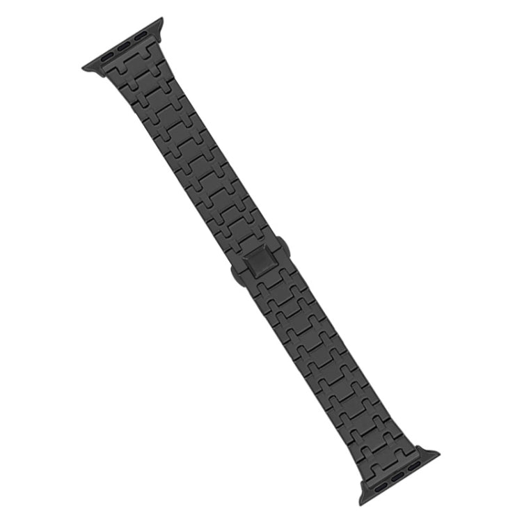 Rynx | For Apple Watch Series 7 45mm Double T Stainless Steel Bracelet (Black)