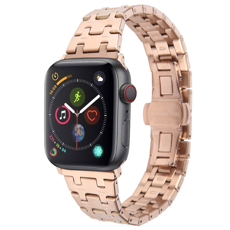 Rynx | For Apple Watch Series 4 44 mm Double T Stainless Steel Band (Rose Gold)