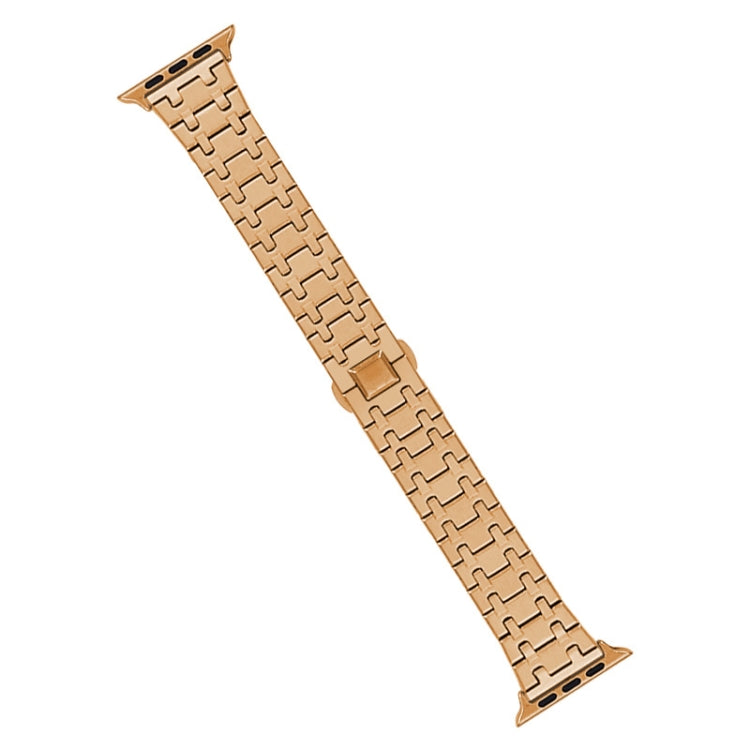 Rynx | For Apple Watch Series 4 44 mm Double T Stainless Steel Band (Rose Gold)