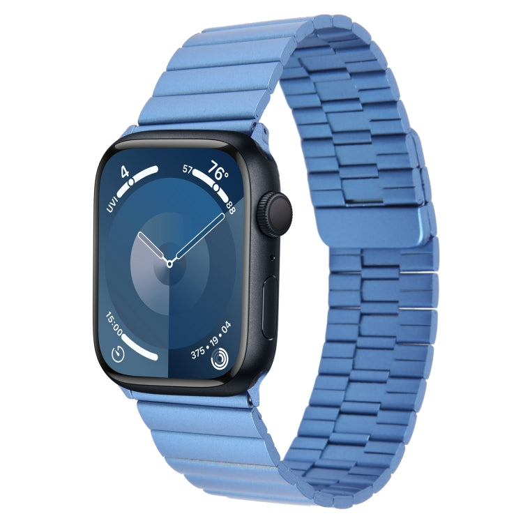 Rynx | For Apple Watch Series 9 45mm Bamboo Stainless Steel Magnetic Watch Band (Blue)