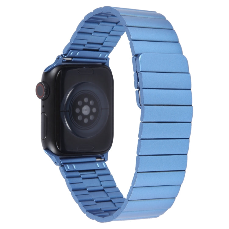 Rynx | For Apple Watch Series 9 45mm Bamboo Stainless Steel Magnetic Watch Band (Blue)