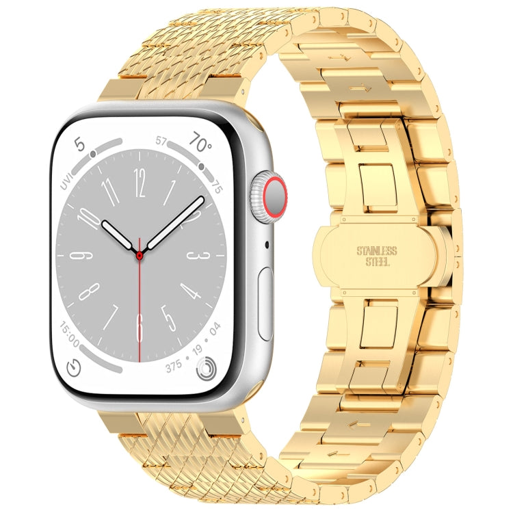Rynx | For Apple Watch Series 4 44mm Twill Stainless Steel Band (Gold)