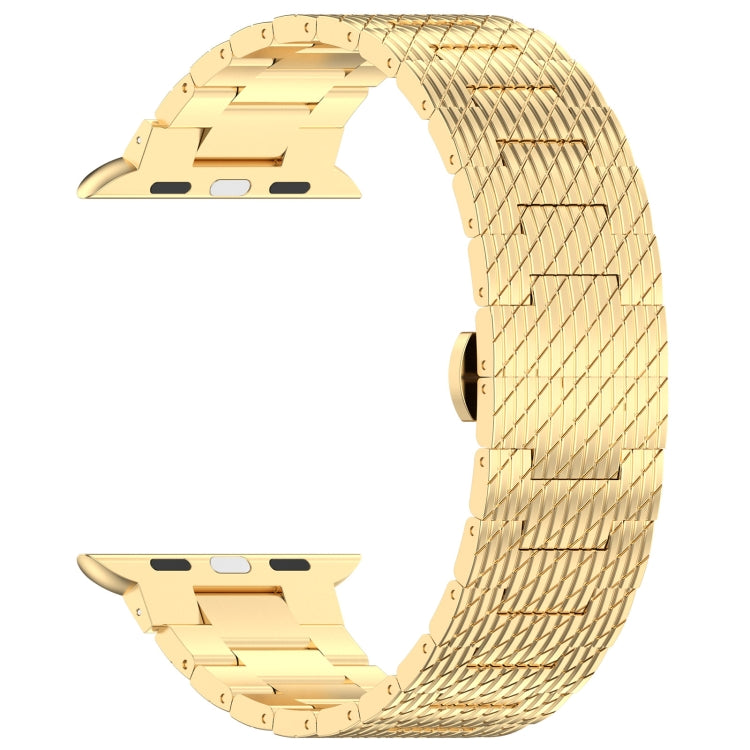 Rynx | For Apple Watch Series 4 44mm Twill Stainless Steel Band (Gold)