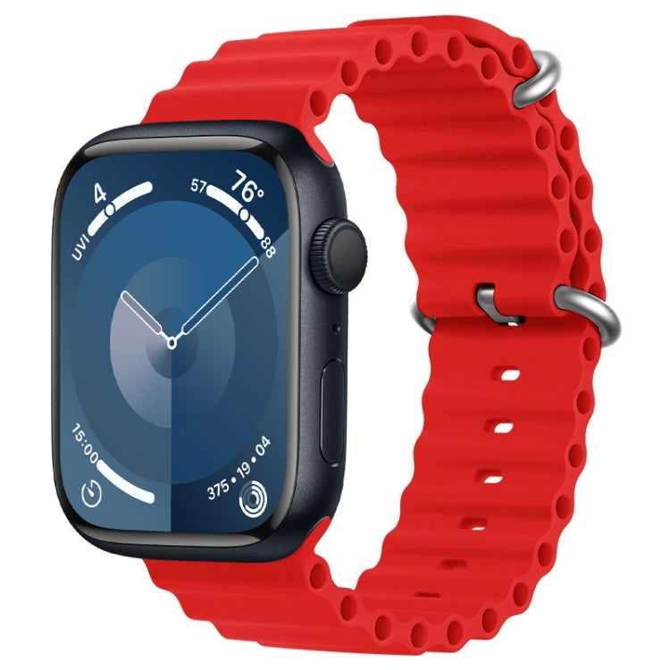 Rynx | For Apple Watch Series 9 45mm ZGA Ocean Silicone Watch Band (Red)