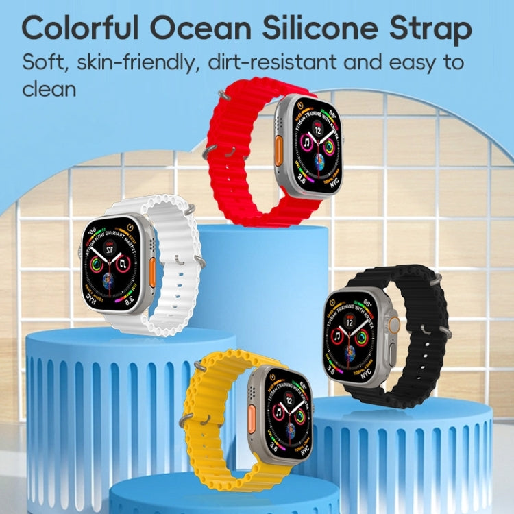 Rynx | For Apple Watch Series 9 45 mm ZGA Ocean Silicone Strap (White)