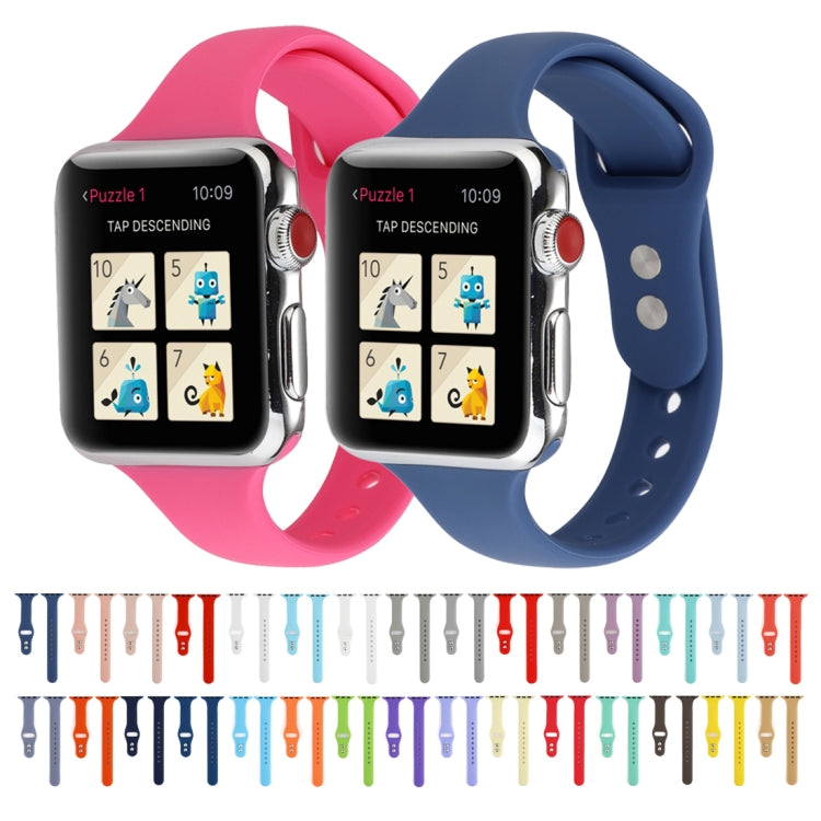 Rynx | For Apple Watch Series 7 41mm / 6 & SE & 5 & 4 40mm / 3 & 2 & 1 38mm Thin Silicone Double Buckle Watch Band (Lavender)