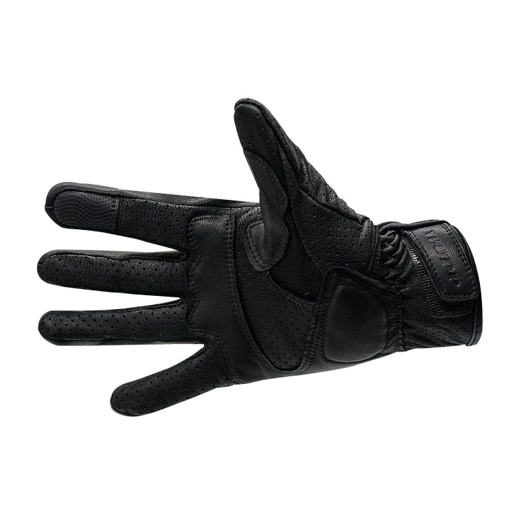 Rynx | WUPP CS-1049A Outdoor Motorcycle Cycling Breathable Leather Full Finger Gloves with Holes, Size:XXL(Black)