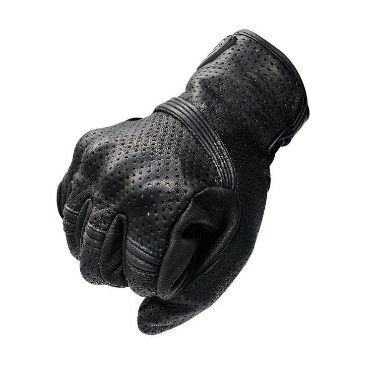 Rynx | WUPP CS-1049A Outdoor Motorcycle Cycling Breathable Leather Full Finger Gloves with Holes, Size:XXL(Black)