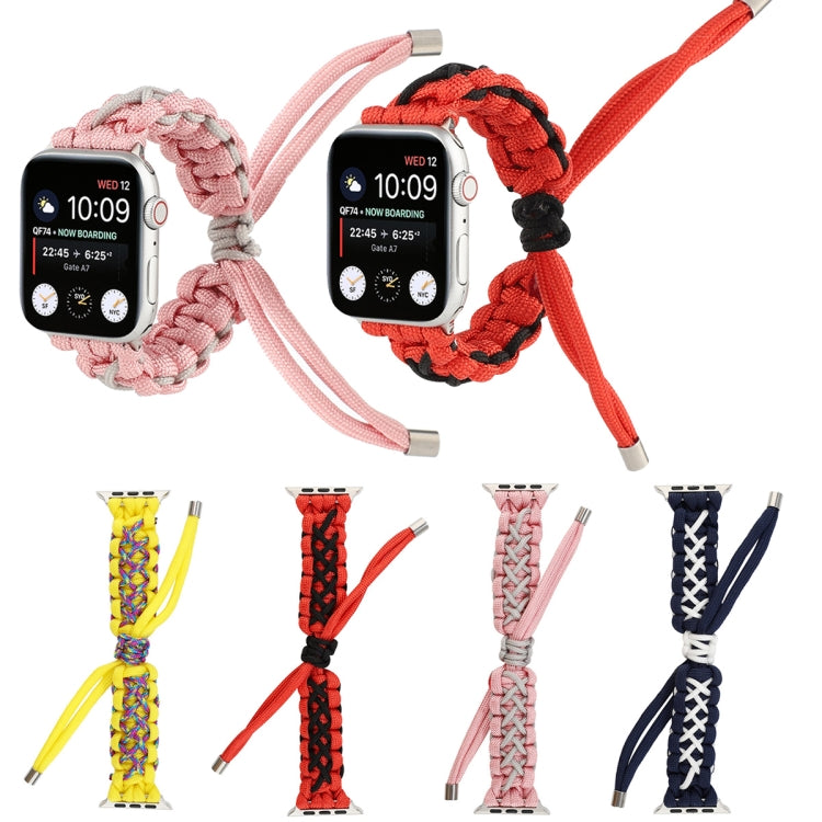 Rynx | Woven umbrella cord strap for Apple Series 7 45mm / 6 & SE & 5 & 4 44mm / 3 & 2 & 1 42mm (Pink)