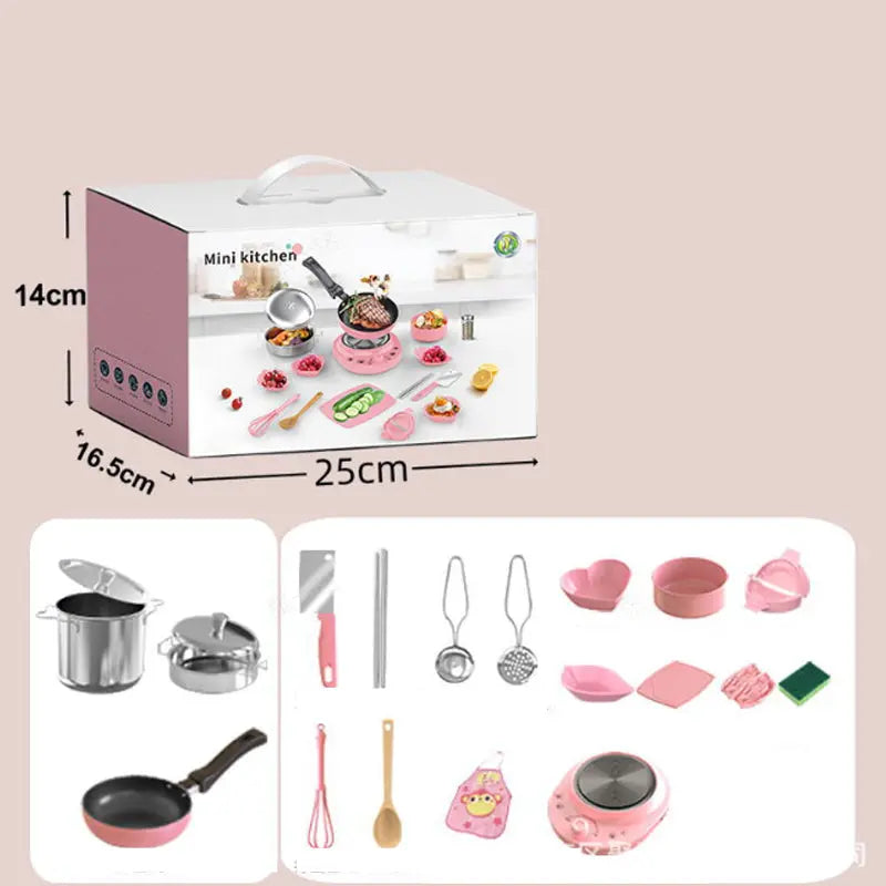 Rynx | Real Cooking Game Mini Kitchen Set – 22-piece Toy for Children