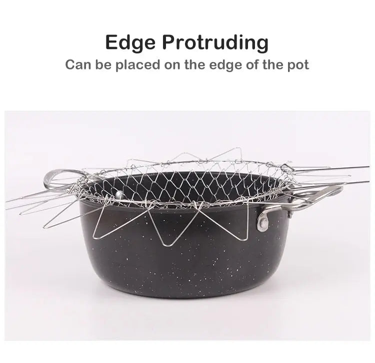 Rynx | Stainless Steel Cooking Basket with Handles – Easy Draining & Serving