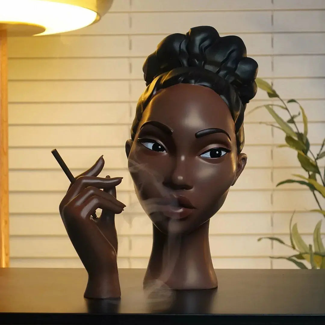 Rynx | Elegant Incense Holder in the Form of a Black Woman's Head