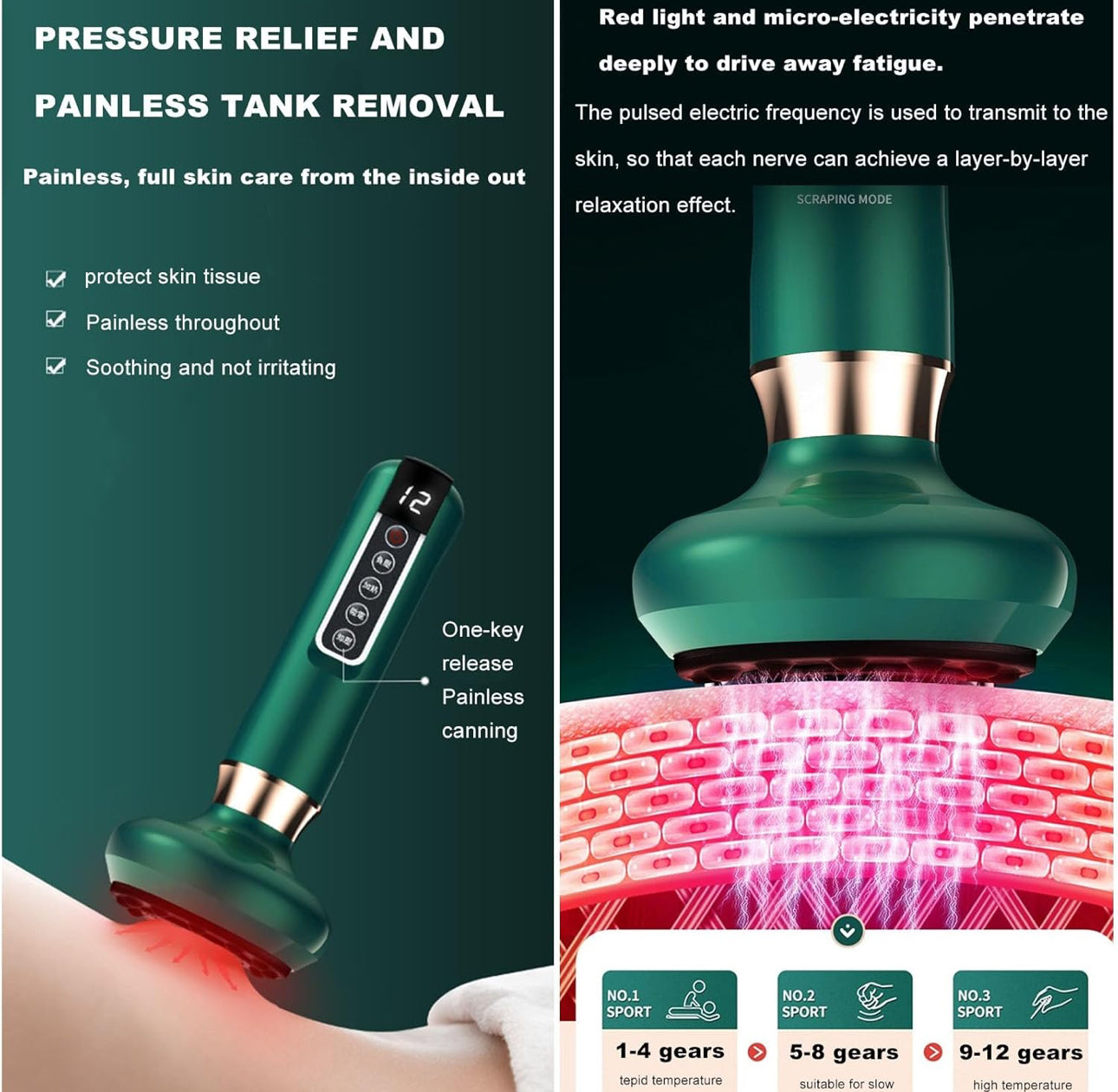 Rynx | Intelligence Stone Cupping Massager, Electric Gua Sha Instrument