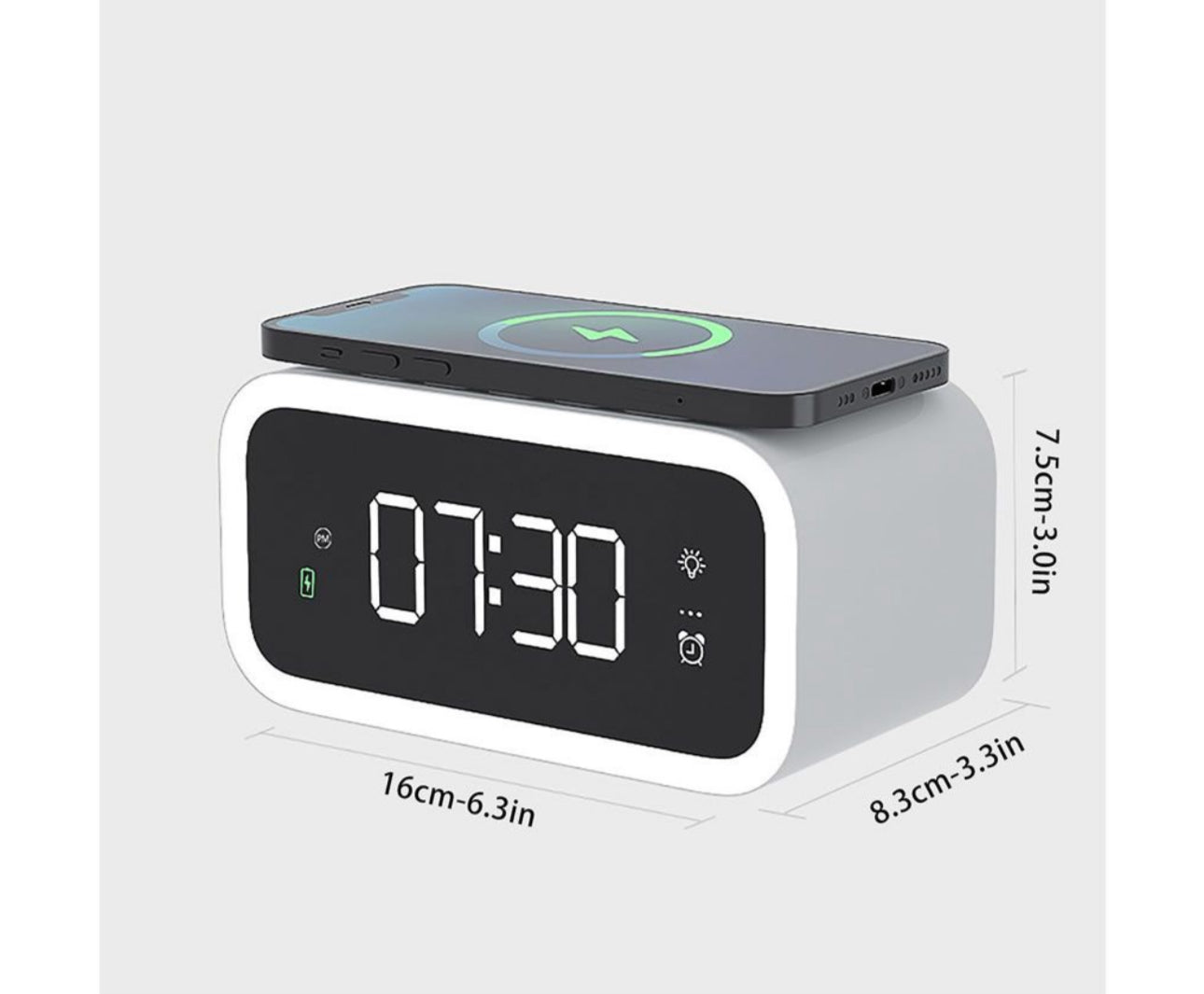 Rynx | MTech wireless charger Smart desk clock