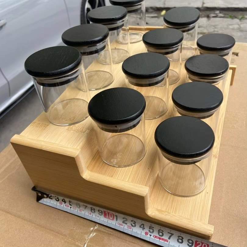 Rynx | 12 Piece Glass Spice Jars