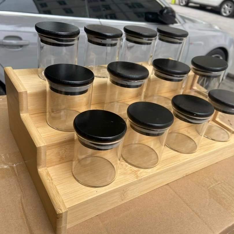 Rynx | 12 Piece Glass Spice Jars
