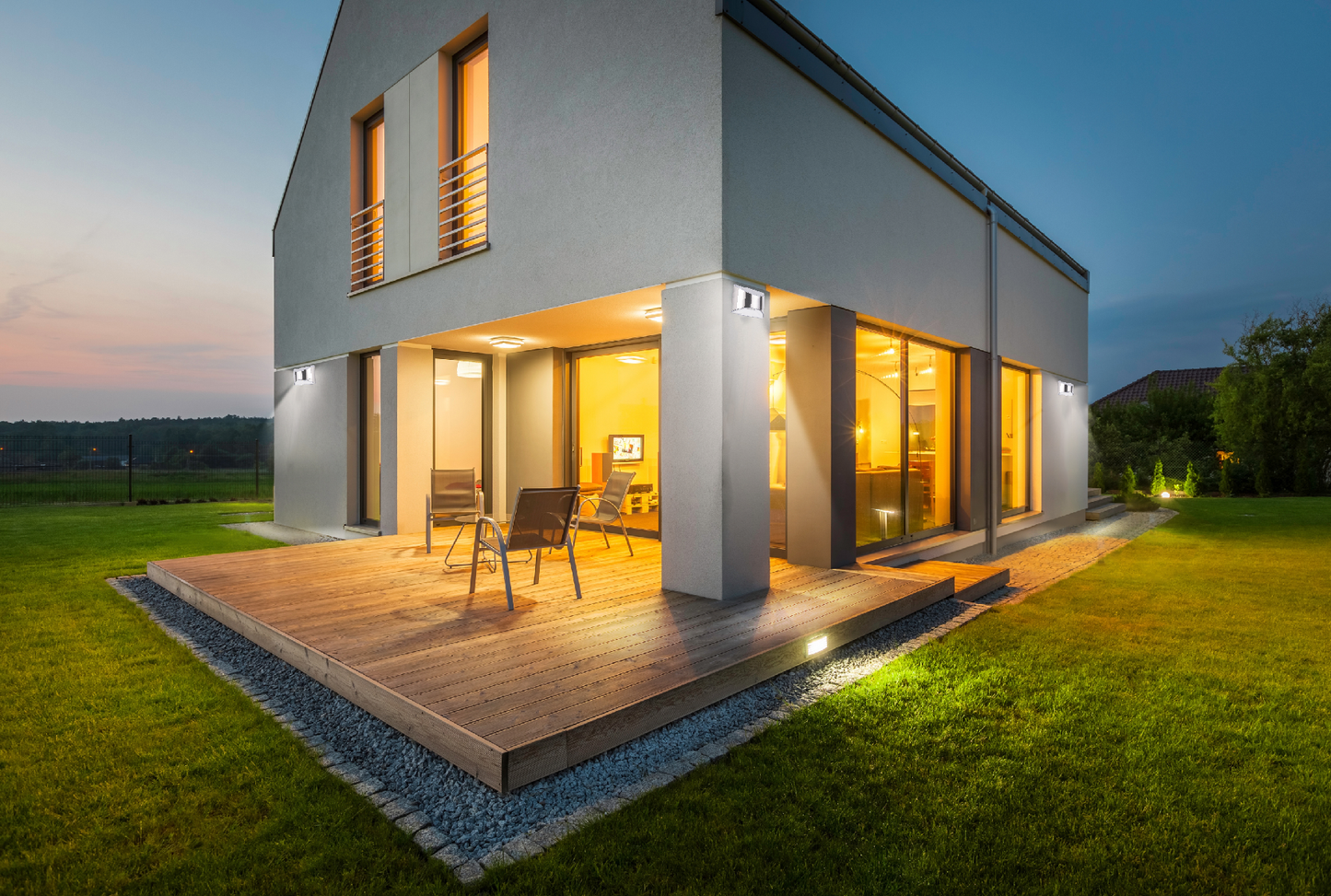 Rynx | EcoSteel - Waterproof Solar LED Outdoor Wall Lamps