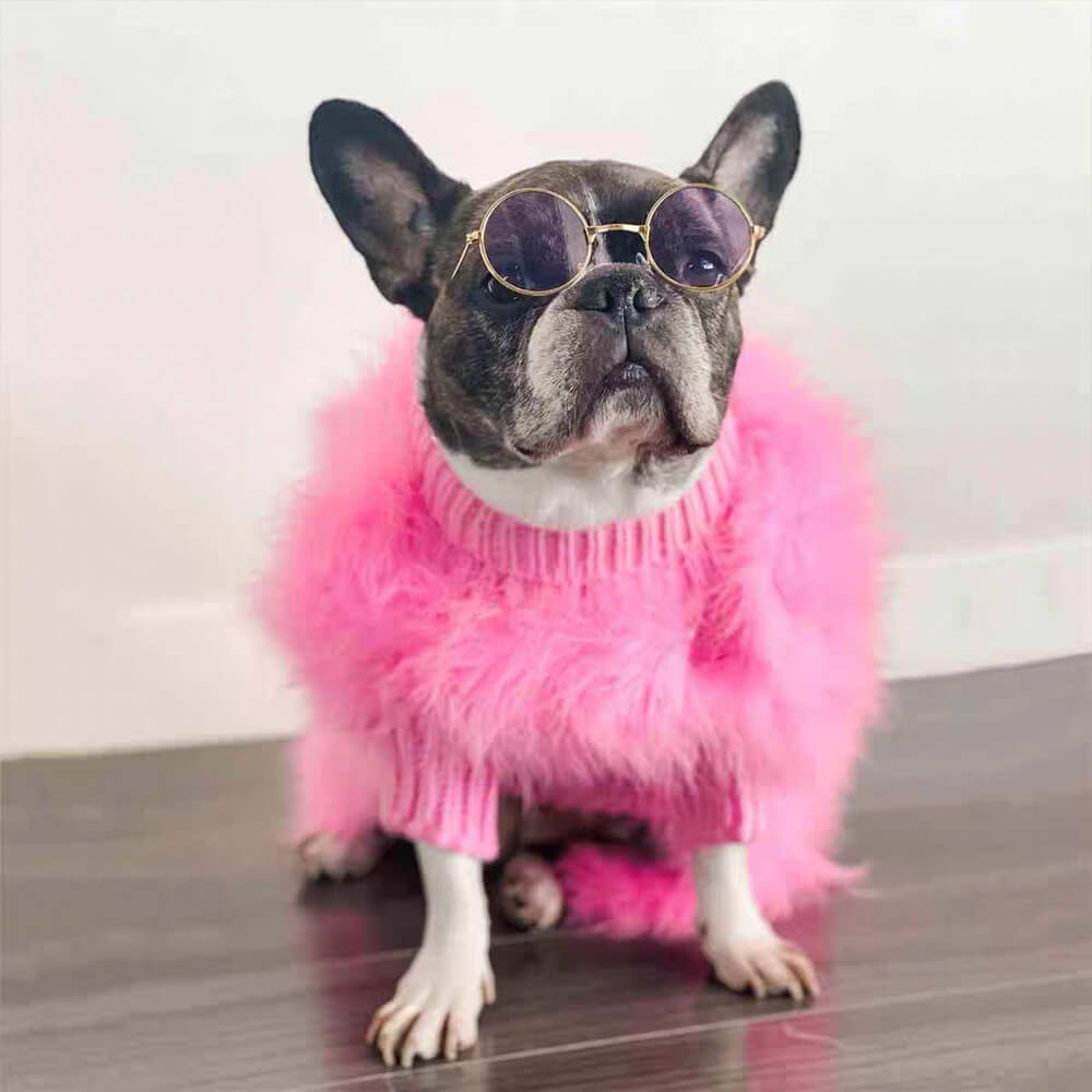 RYNX | Fluffy Fashion Luxurious Dog Turtleneck Knit Sweater