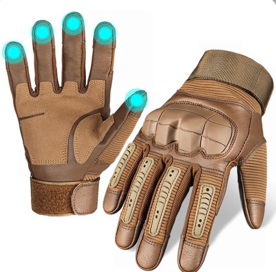 RYNX | Indestructible Protective Tactical Full Finger Gloves Brown