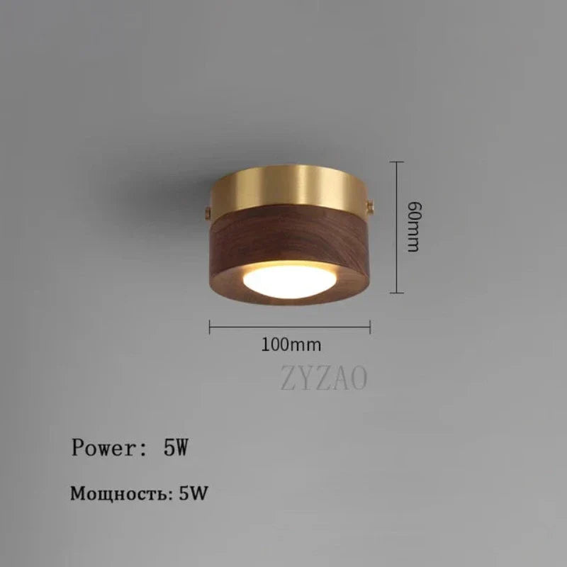 Rynx | Ceiling Lamp Walnut With LED Lighting – Stylish & Energy Saving