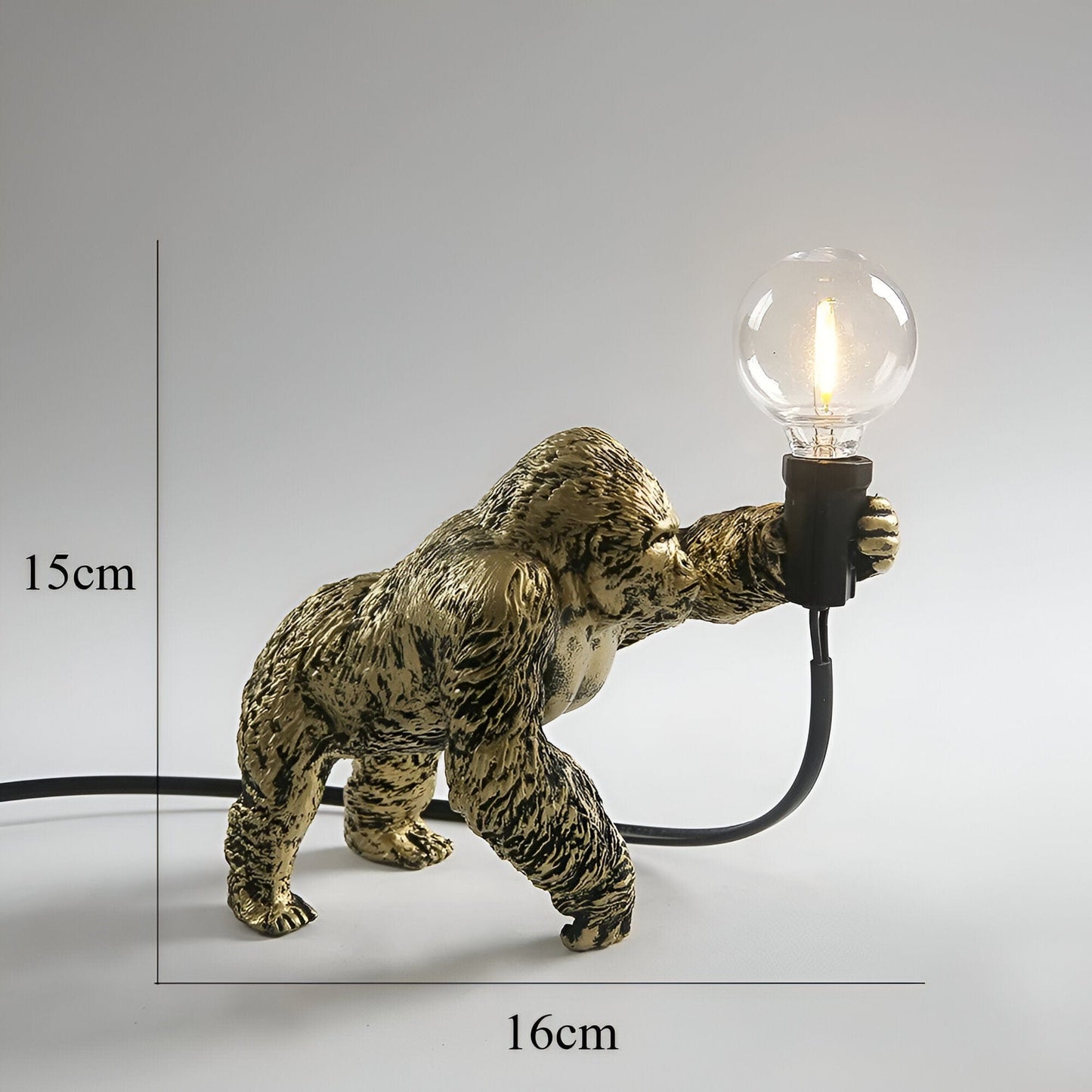 RYNX | Gorilla Animal Table Lamp Gold sensitive
