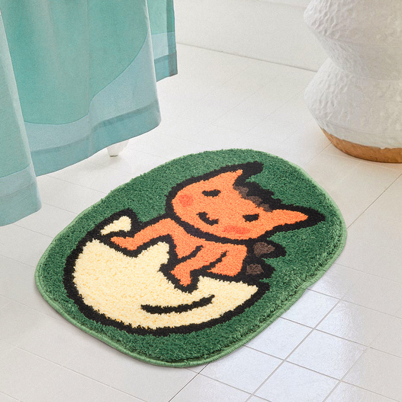 Rynx | Green Eggshell Dinosaur Bath Mat