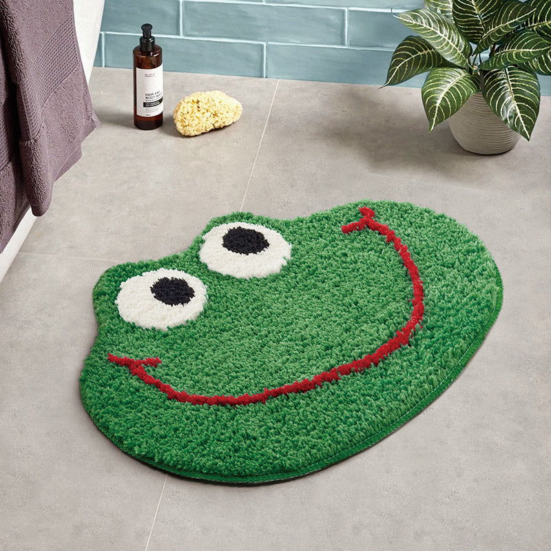 Rynx | Green smiling frog bath mat
