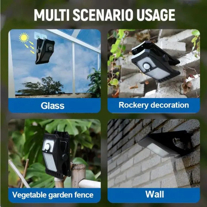 Rynx | Large Solar LED Outdoor Lamp – With Clip & Motion Sensor