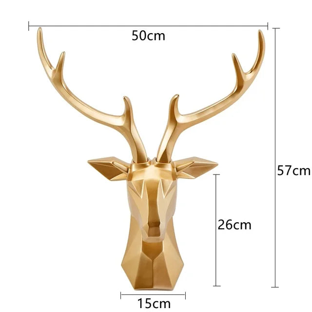 RYNX | 3D Deer Head Statue Or
