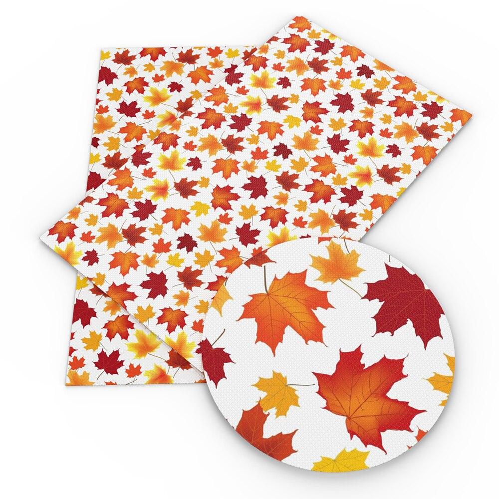 Rynx | Autumn-inspired Leaf Pattern Faux Leather Craft Fabric for DIY and Upholstery