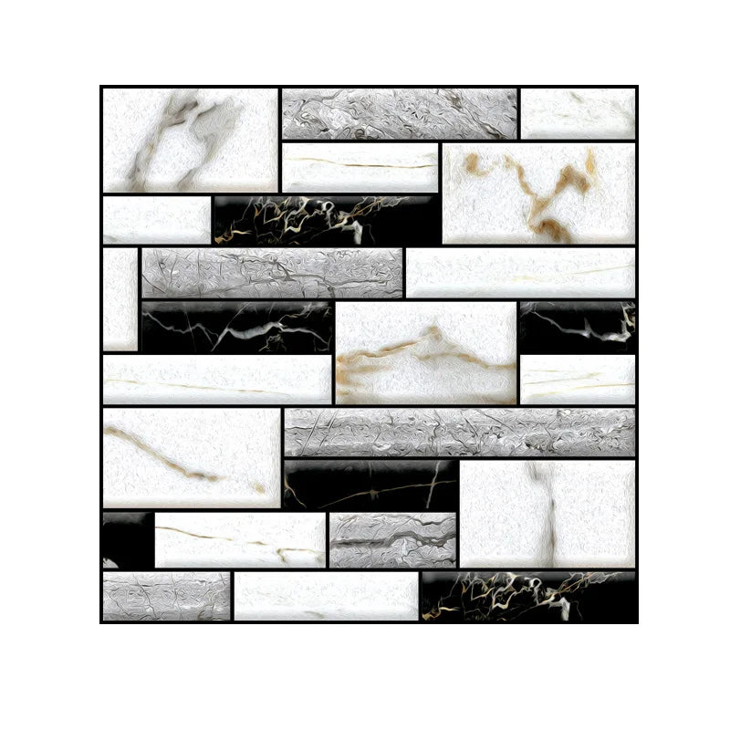 Rynx | Self-Adhesive Tile Wall Sticker | 3D PVC Covers for Kitchen Cupboard Bathroom | Waterproof Home Decor Wallpaper