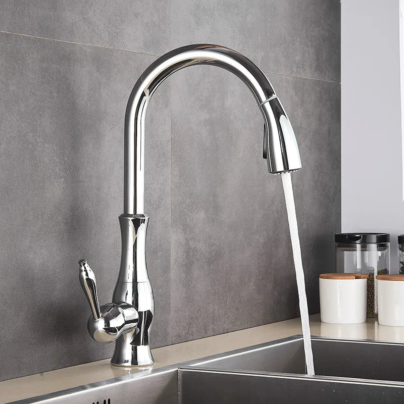 Rynx | GoldFlow – Gold Kitchen Faucet Polished chrome