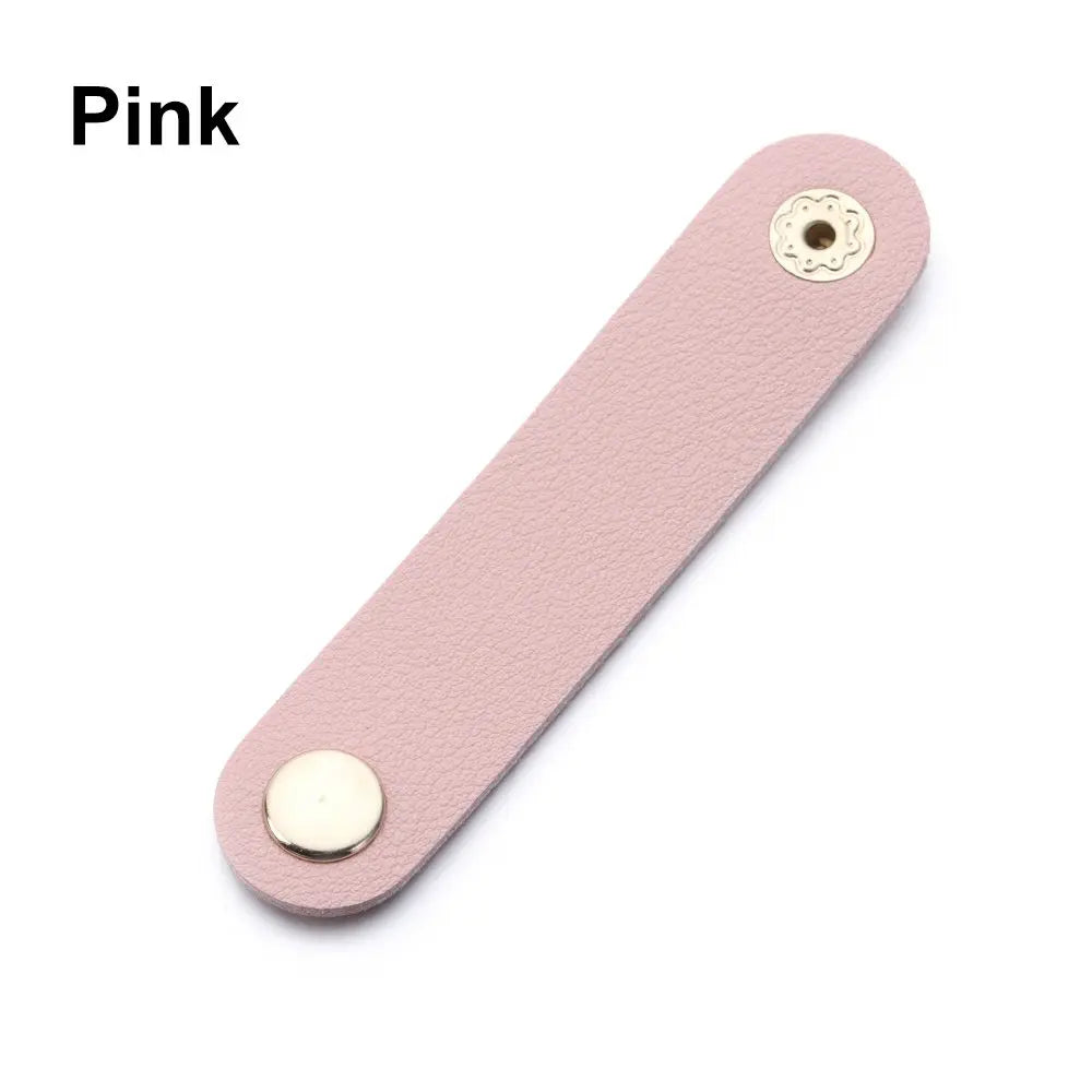 Rynx | Leather Charger Protector Desktop Storage Clips – Cable Winder Tie – Cable Management Cord Organizer – Earphone Accessories