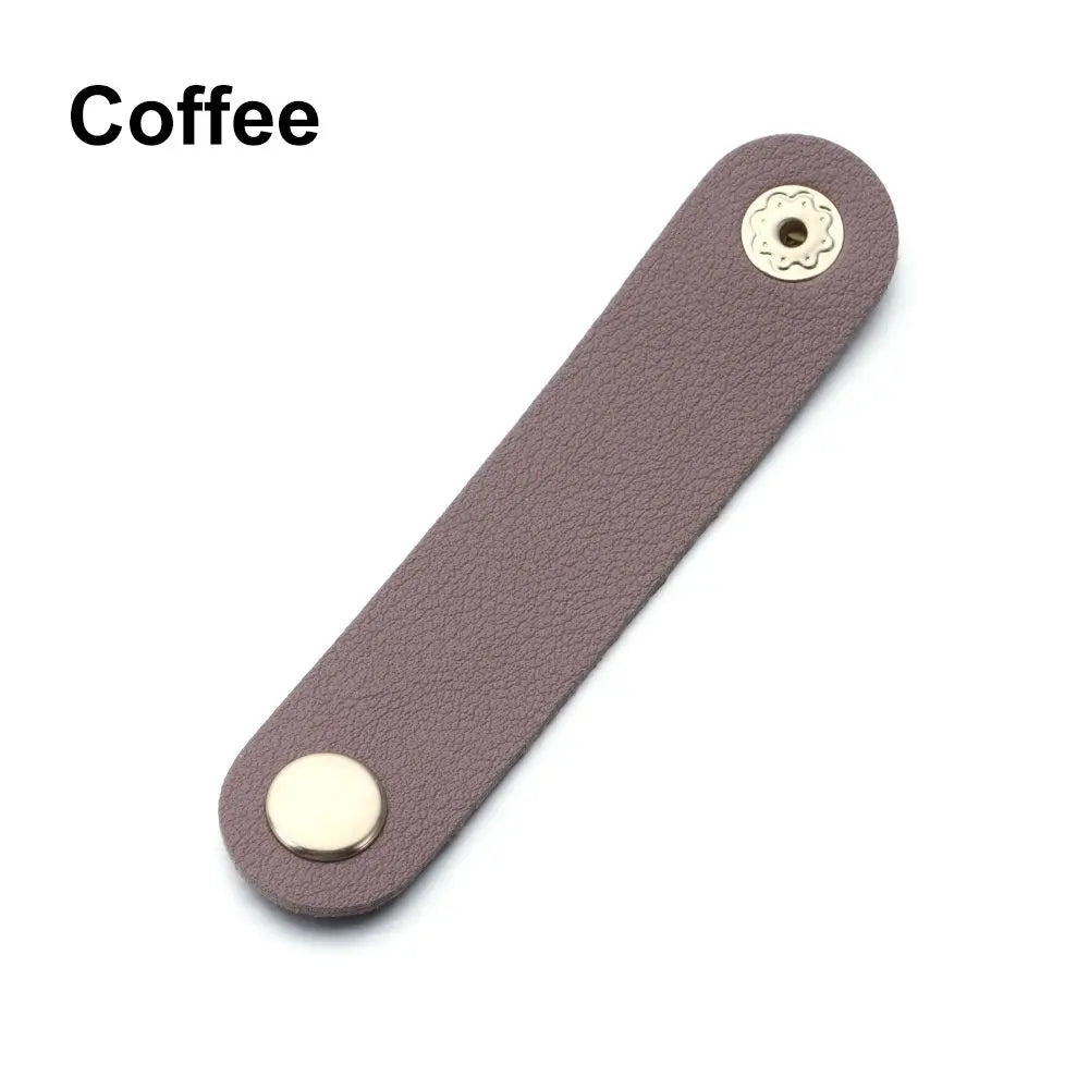 Rynx | Leather Charger Protector Desktop Storage Clips – Cable Winder Tie – Cable Management Cord Organizer – Earphone Accessories